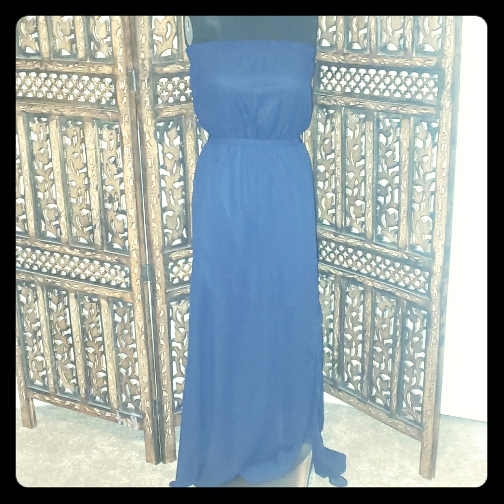 XS/Small Strapless Black Maxi